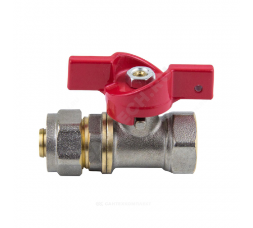 Кран шаровой латунь никель 1016 Euro Дн 20х3/4