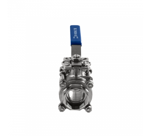 Кран шаровый муфтовый под привод нержавеющий (3PC), AISI304 DN50 (2