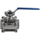 Кран шаровый муфтовый под привод нержавеющий (3PC), AISI304 DN50 (2