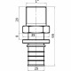 Переходник Stout SFA 0001 25xR 1, аксиальный, с наружной резьбой