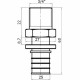 Переходник Stout SFA 0001 25xR 3/4, аксиальный, с наружной резьбой