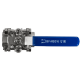 Кран шаровый муфтовый под привод нержавеющий (3PC), AISI304 DN32 (1_1/4