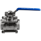 Кран шаровый муфтовый под привод нержавеющий (3PC), AISI316 DN50 (2