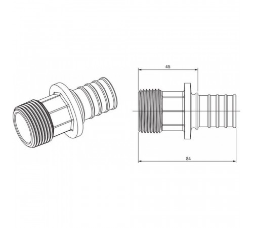 Переходник Rehau Rautitan R 50x1 1/2 RX+
