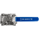 Кран шаровый муфтовый под привод нержавеющий (3PC), AISI304 DN50 (2