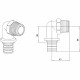 Угольник Rehau Rautitan RX+ 32x3/4 наружная резьба