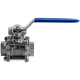 Кран шаровый муфтовый под привод нержавеющий (3PC), AISI316 DN25 (1