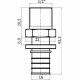 Переходник Stout SFA 0001 16xR 1/2, аксиальный, с наружной резьбой
