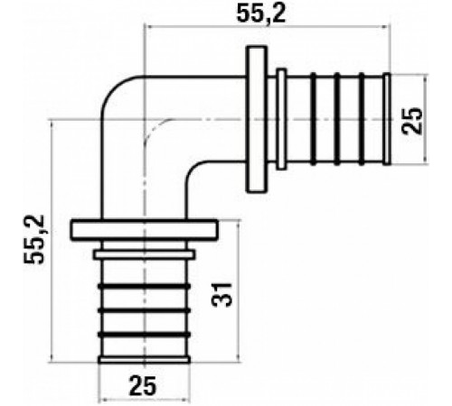 Угольник Stout SFA 0007 25, аксиальный
