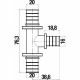 Тройник Stout SFA 0014 20x16x20, аксиальный