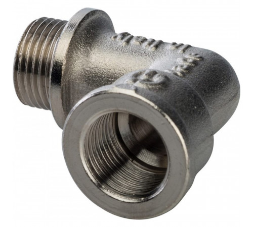 Угольник Stout SFT-0016 3/8 НВ, с упором, никелированный