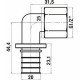 Угольник Stout SFA 0006 20xG 1/2, с внутренней резьбой, аксиальный