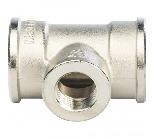 Тройник Stout SFT-0022 1x1/2x1 никелированный