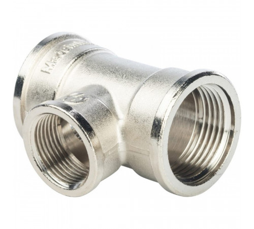 Тройник Stout SFT-0022 1x3/4x1 никелированный