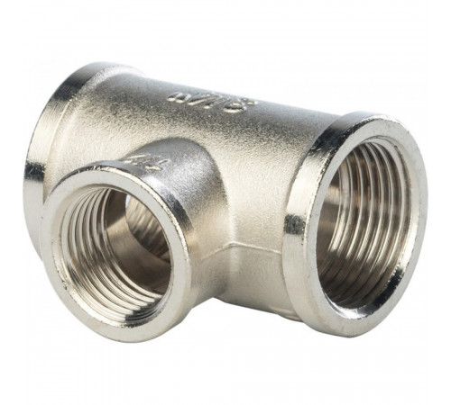 Тройник Stout SFT-0022 3/4x1/2x3/4 никелированный
