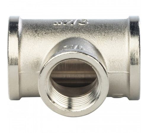 Тройник Stout SFT-0022 3/4x1/2x3/4 никелированный