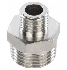 Ниппель Stout SFT-0004 1/2х1/4 переходной, никелированный
