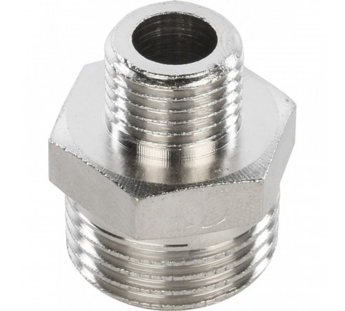 Ниппель Stout SFT-0004 1/2х1/4 переходной, никелированный