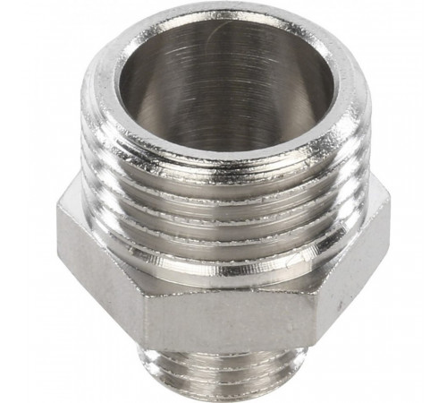 Ниппель Stout SFT-0004 1/2х1/4 переходной, никелированный