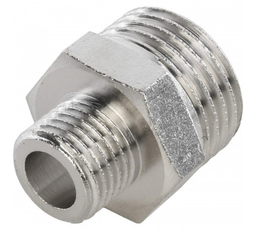 Ниппель Stout SFT-0004 1/2х1/4 переходной, никелированный