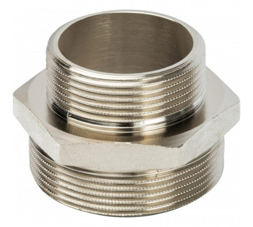 Ниппель Stout SFT-0004 2х1 1/2 переходной, никелированный