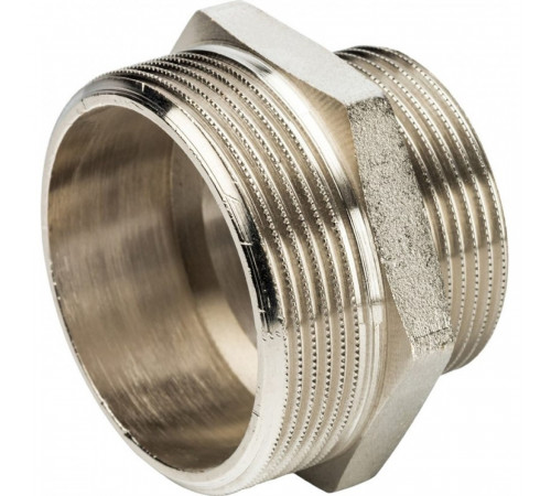 Ниппель Stout SFT-0004 2х1 1/2 переходной, никелированный