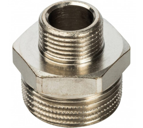 Ниппель Stout SFT-0004 3/4х3/8 переходной, никелированный