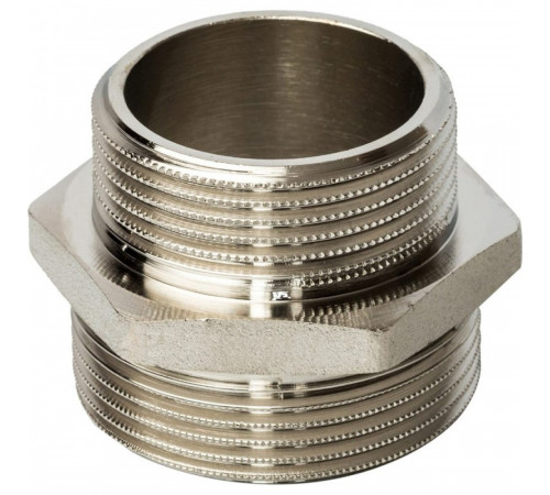 Ниппель Stout SFT-0004 1 1/2х1 1/4 переходной, никелированный