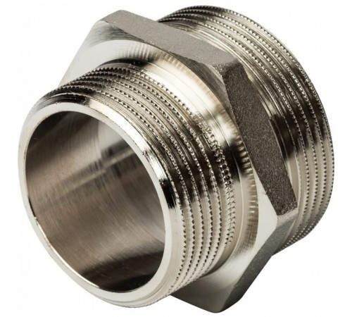 Ниппель Stout SFT-0004 1 1/2х1 1/4 переходной, никелированный