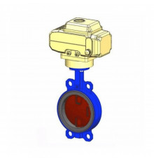 Затвор дисковый поворотный чугун VPI4448-N04EP Ду 300 Ру16 межфл с эл/приводом Nutork 400В диск чугун манжета EPDM Tecofi VPI4448-N04EP0300