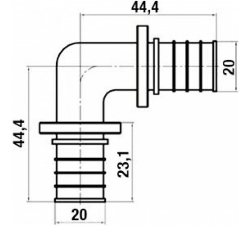Угольник Stout SFA 0007 20, аксиальный