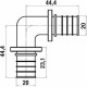 Угольник Stout SFA 0007 20, аксиальный