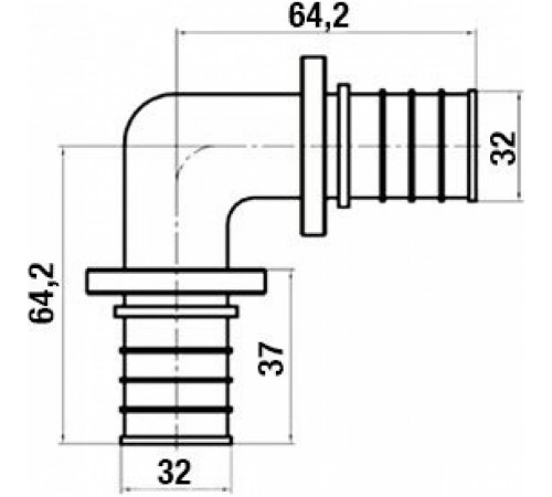 Угольник Stout SFA 0007 32, аксиальный