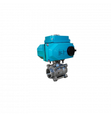 Кран шаровый муфтовый (3PC), AISI304 DN15 (1/2"), с электроприводом AC 220V (С-03)