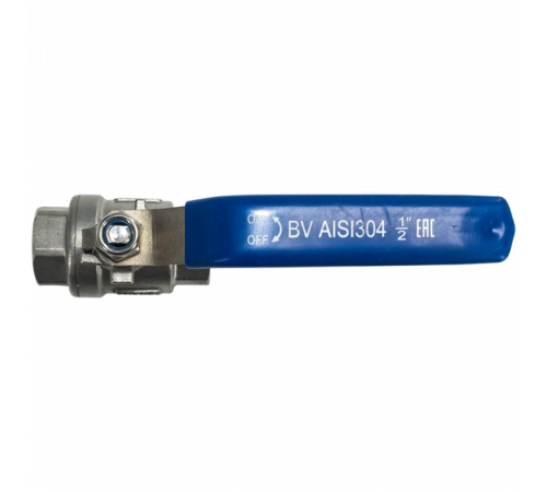 Кран шаровый муфтовый двусоставной нержавеющий (2PC), AISI304 DN15 (1/2