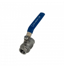 Кран шаровый муфтовый двусоставной нержавеющий (2PC), AISI304 DN15 (1/2"), (CF8), PN64