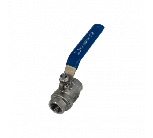 Кран шаровый муфтовый двусоставной нержавеющий (2PC), AISI304 DN15 (1/2