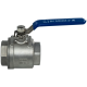 Кран шаровый муфтовый двусоставной нержавеющий (2PC), AISI304 DN50 (2