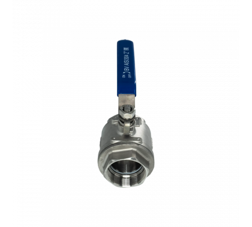 Кран шаровый муфтовый двусоставной нержавеющий (2PC), AISI304 DN50 (2