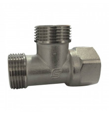 Тройник латунь никель Ду 15 (1/2") НР/НР/ВР SantechSystems