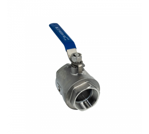 Кран шаровый муфтовый двусоставной нержавеющий (2PC), AISI304 DN65 (2_1/2