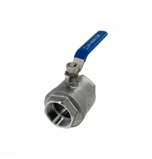 Кран шаровый муфтовый двусоставной нержавеющий (2PC), AISI304 DN65 (2_1/2"), (CF8), PN25