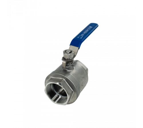 Кран шаровый муфтовый двусоставной нержавеющий (2PC), AISI304 DN65 (2_1/2