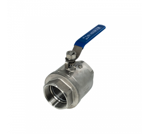 Кран шаровый муфтовый двусоставной нержавеющий (2PC), AISI304 DN80 (3