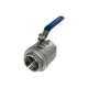 Кран шаровый муфтовый двусоставной нержавеющий (2PC), AISI304 DN80 (3