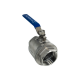 Кран шаровый муфтовый двусоставной нержавеющий (2PC), AISI304 DN80 (3
