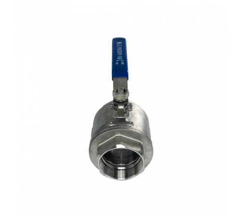 Кран шаровый муфтовый двусоставной нержавеющий (2PC), AISI304 DN80 (3
