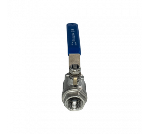 Кран шаровый муфтовый двусоставной нержавеющий (2PC), AISI304 DN20 (3/4