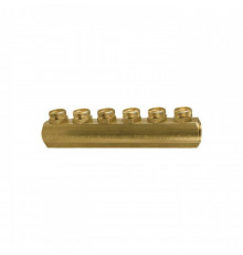 Коллектор латунь 1 1/4" ВР/ВР на 5 вых НР м/о 50мм под адаптер с базой 18мм R551S Giacomini R551SY045