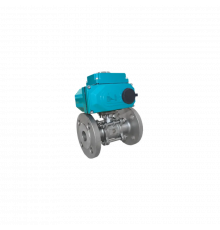 Кран шаровый фланцевый (3PC), DN20 (3/4"), AISI304, PN16, с электроприводом AC 24V (C-03)